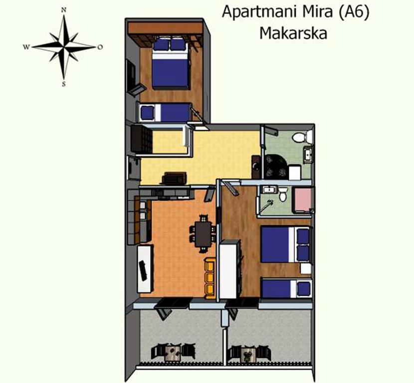 Apartments Mira Makarska Kamer foto