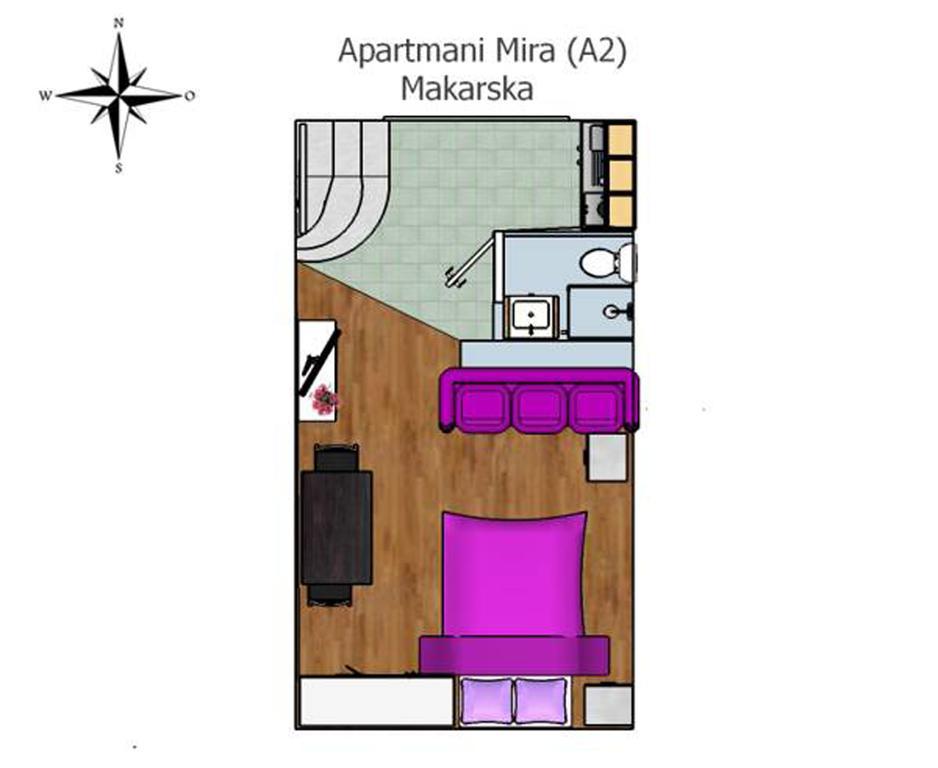 Apartments Mira Makarska Kamer foto